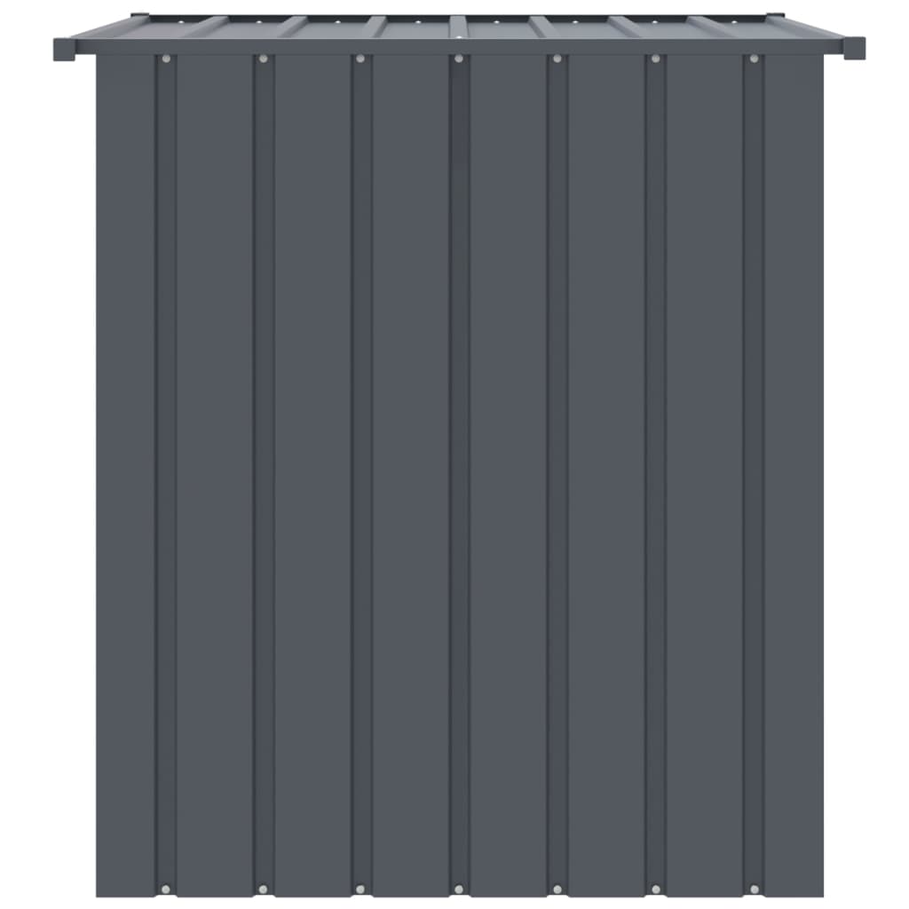 Dog House with Roof Black 110x103x109 cm Galvanised Steel