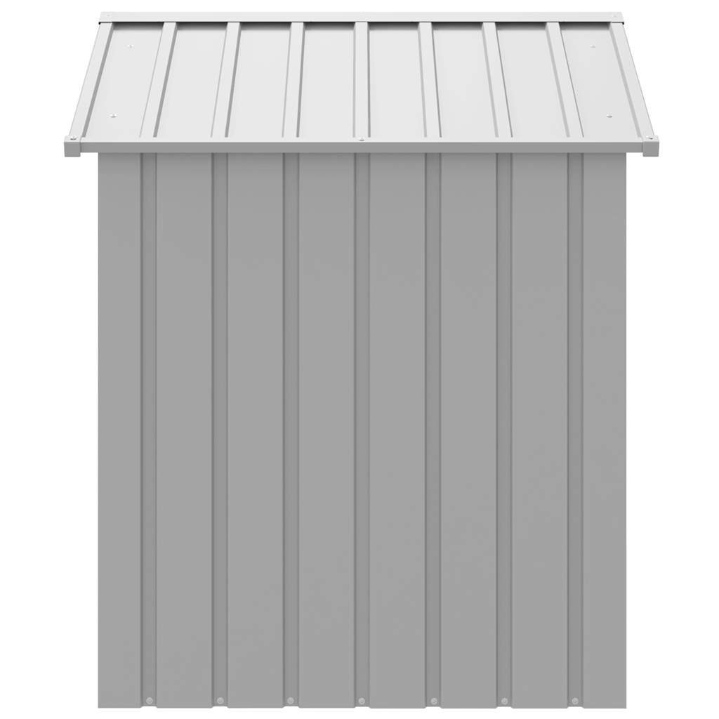 Dog House with Roof Light Grey 117x103x123 cm Galvanised Steel