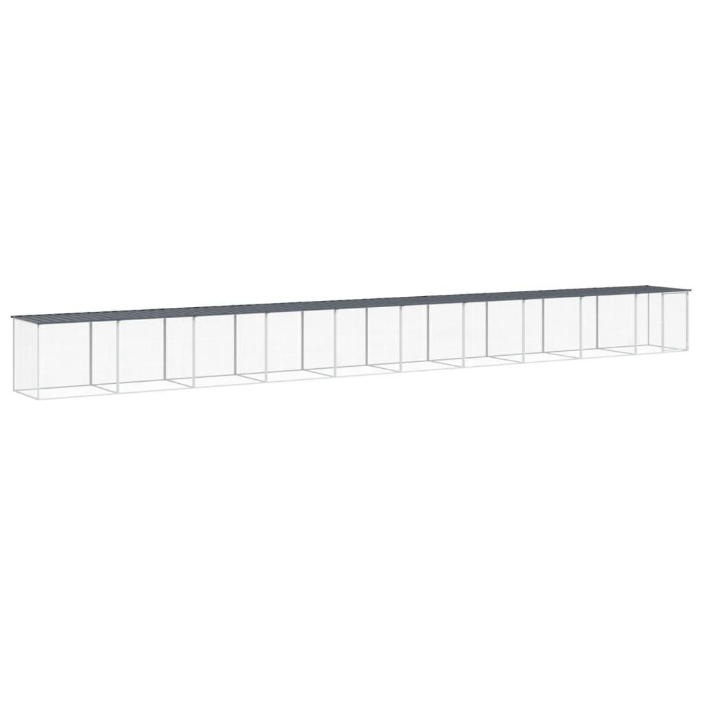 Chicken Cage with Roof Anthracite 1003x98x90 cm Galvanised Steel
