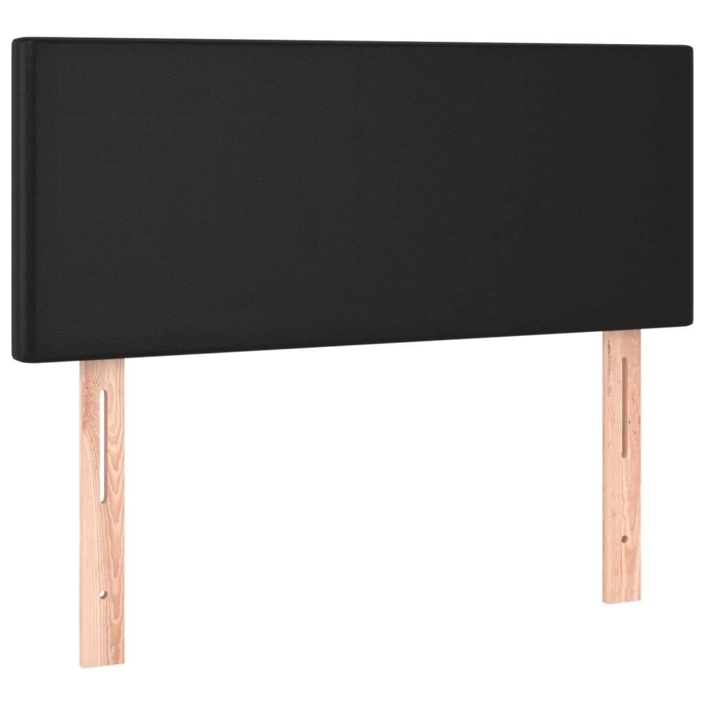 Box Spring Bed with Mattress&LED Black King Single Size
