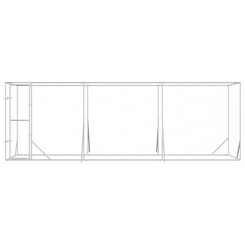 Outdoor Dog Kennel Silver 6x2x2 m Galvanised Steel
