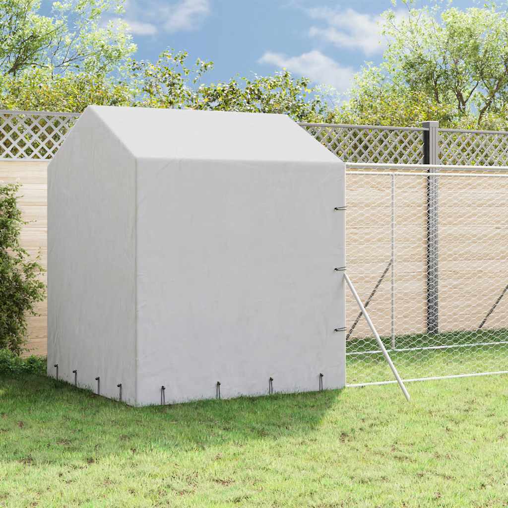 Outdoor Dog Kennel with Roof Silver 2x10x2.5 m Galvanised Steel