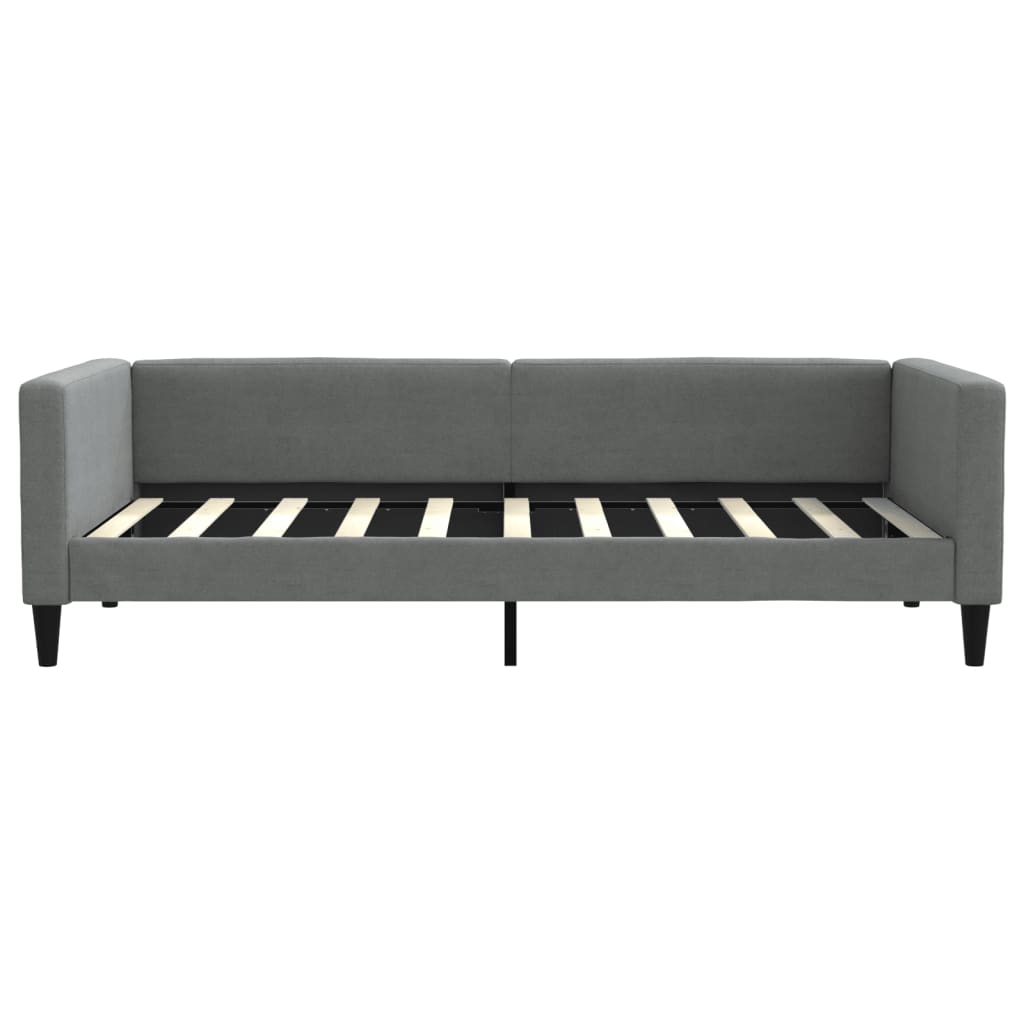 Day Bed without Mattress Dark Grey 90x190 cm Fabric