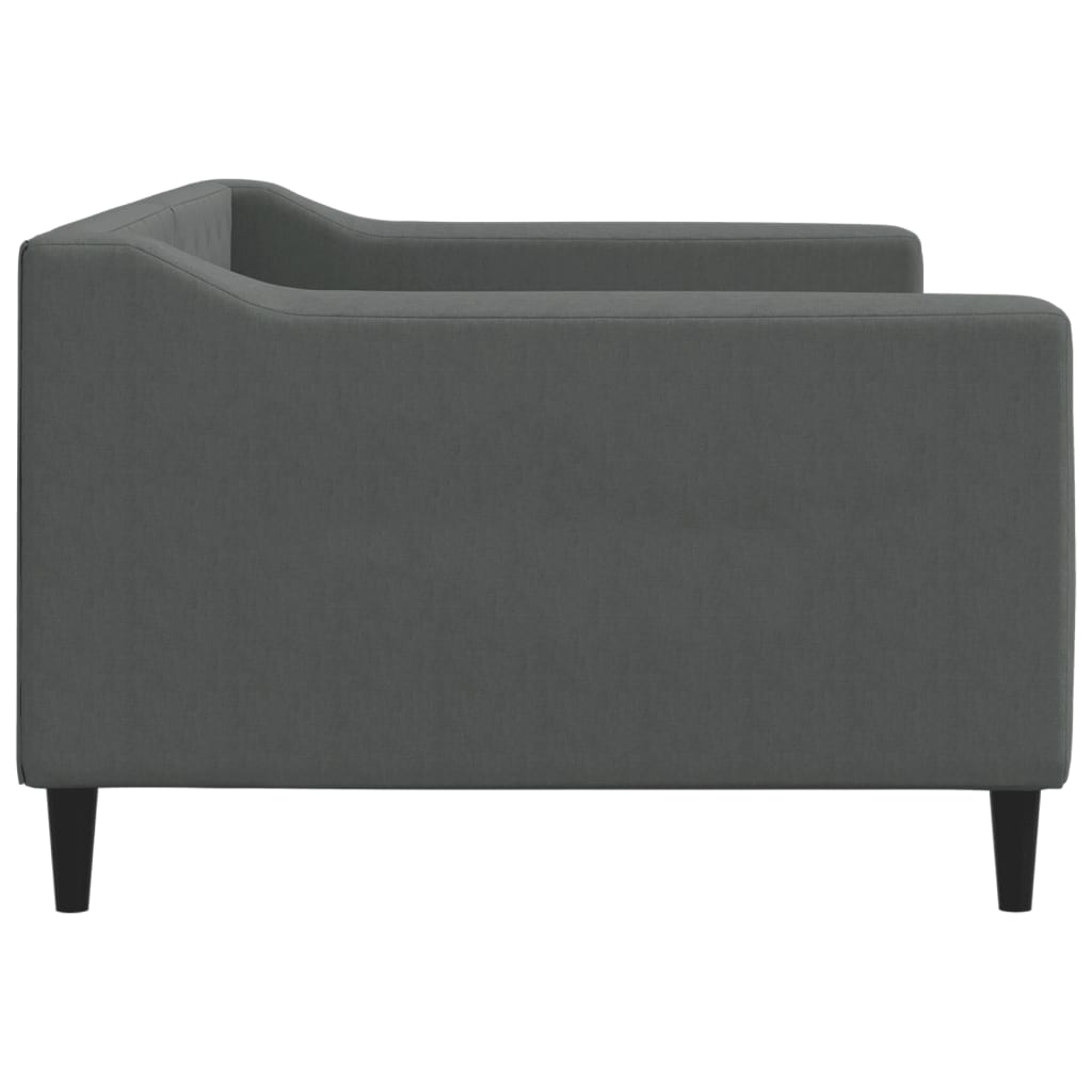 Day Bed without Mattress Dark Grey 90x190 cm Fabric
