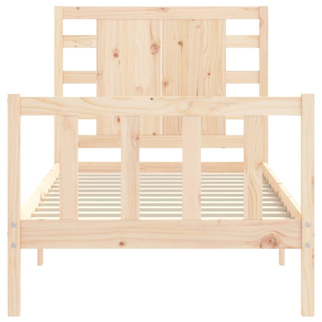 Bed Frame without Mattress 90x190 cm Solid Wood Pine
