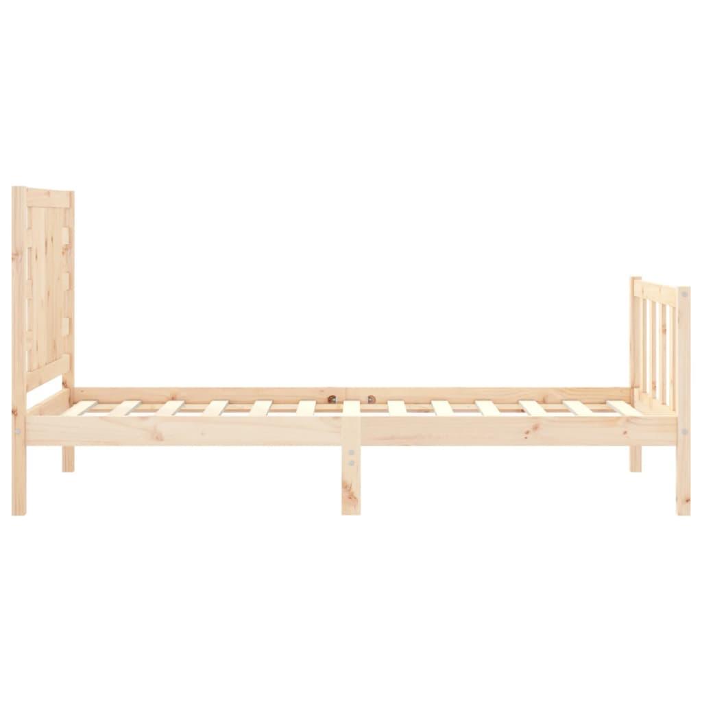 Bed Frame without Mattress 90x190 cm Solid Wood Pine