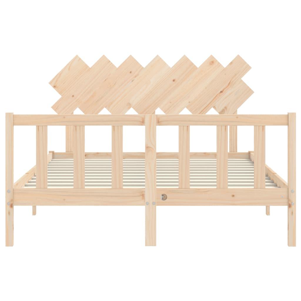 Bed Frame without Mattress 150x200 cm Solid Wood Pine