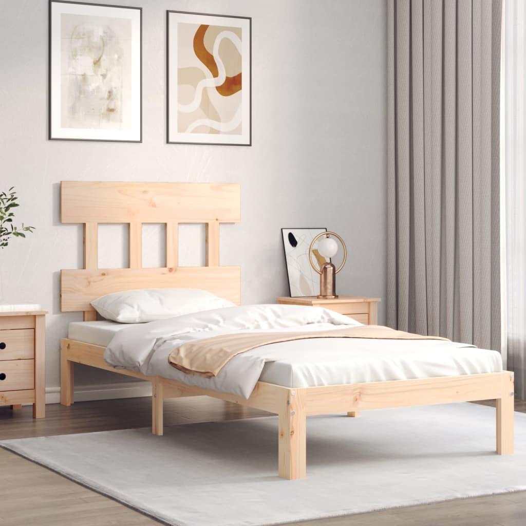 Bed Frame without Mattress 90x190 cm Solid Wood Pine