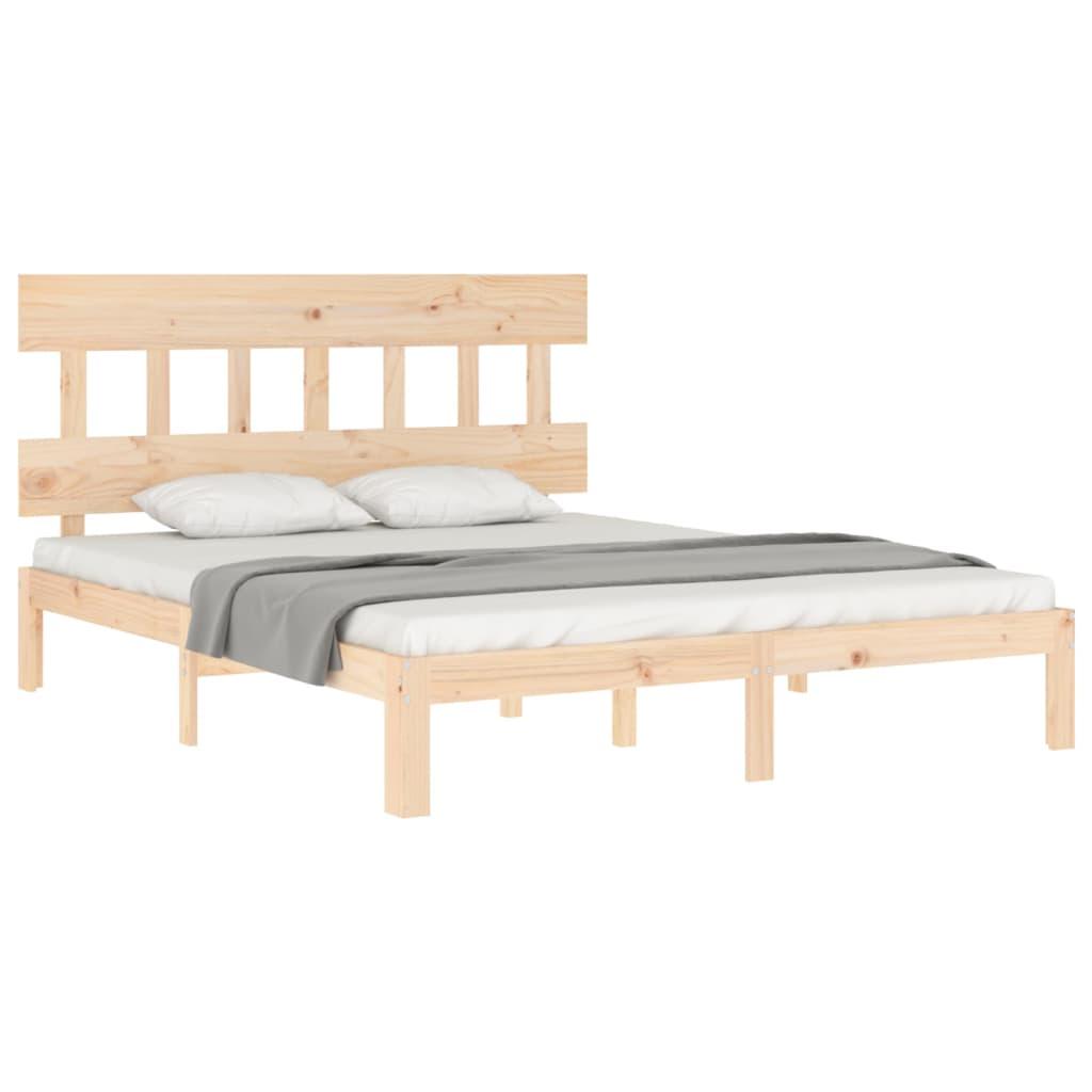Bed Frame without Mattress 150x200 cm Solid Wood Pine