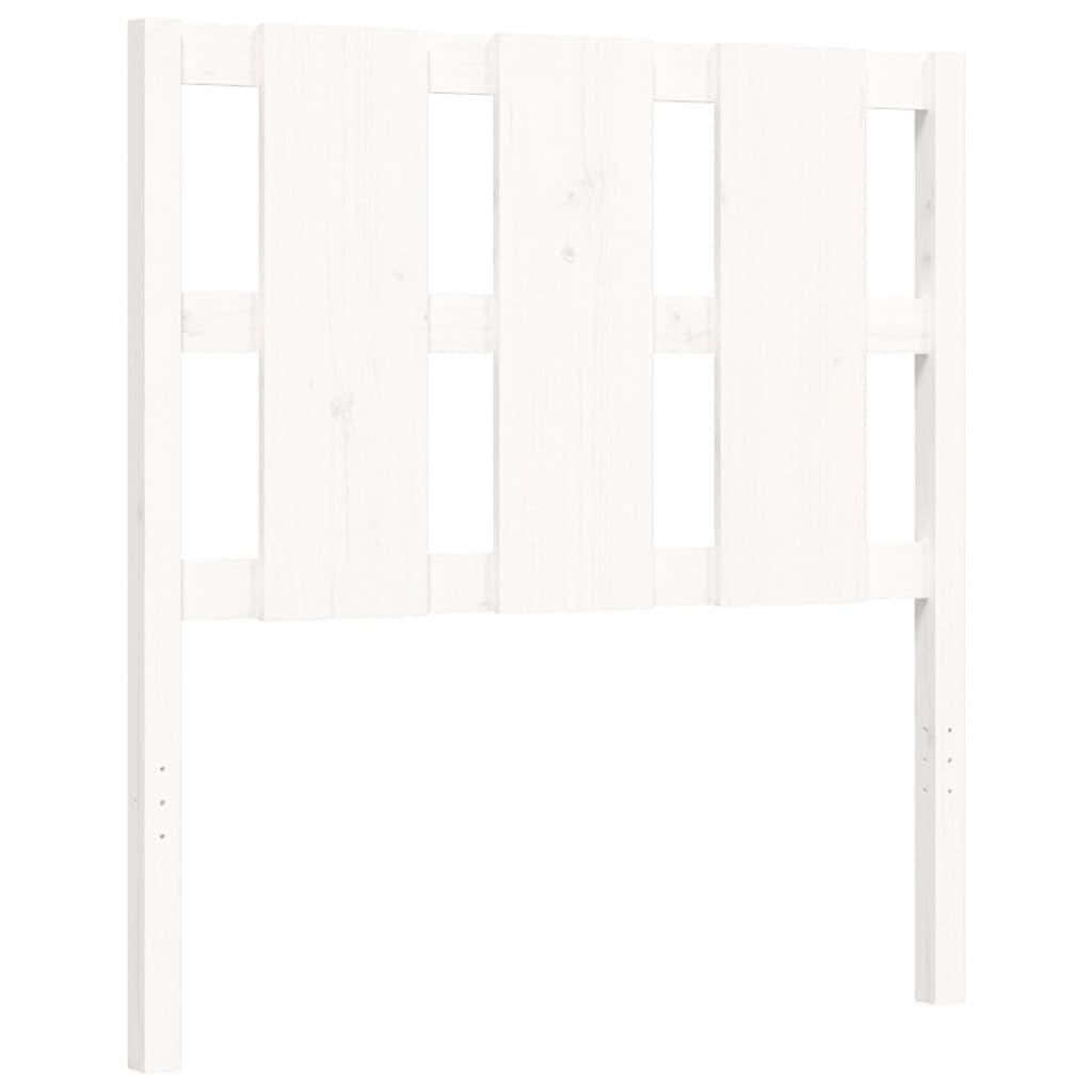 Bed Frame without Mattress White 90x190 cm Solid Wood