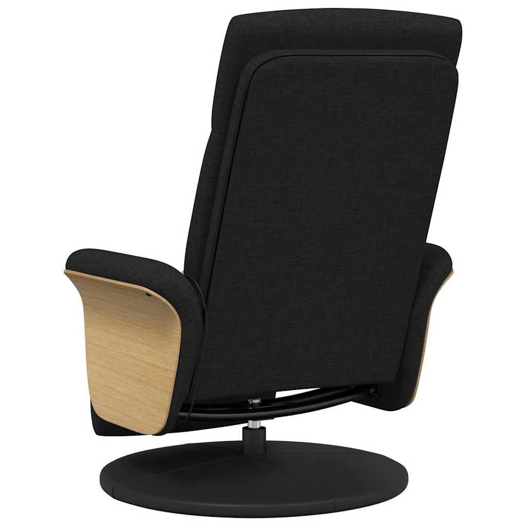 Massage Recliner Chair with Footrest Black Fabric