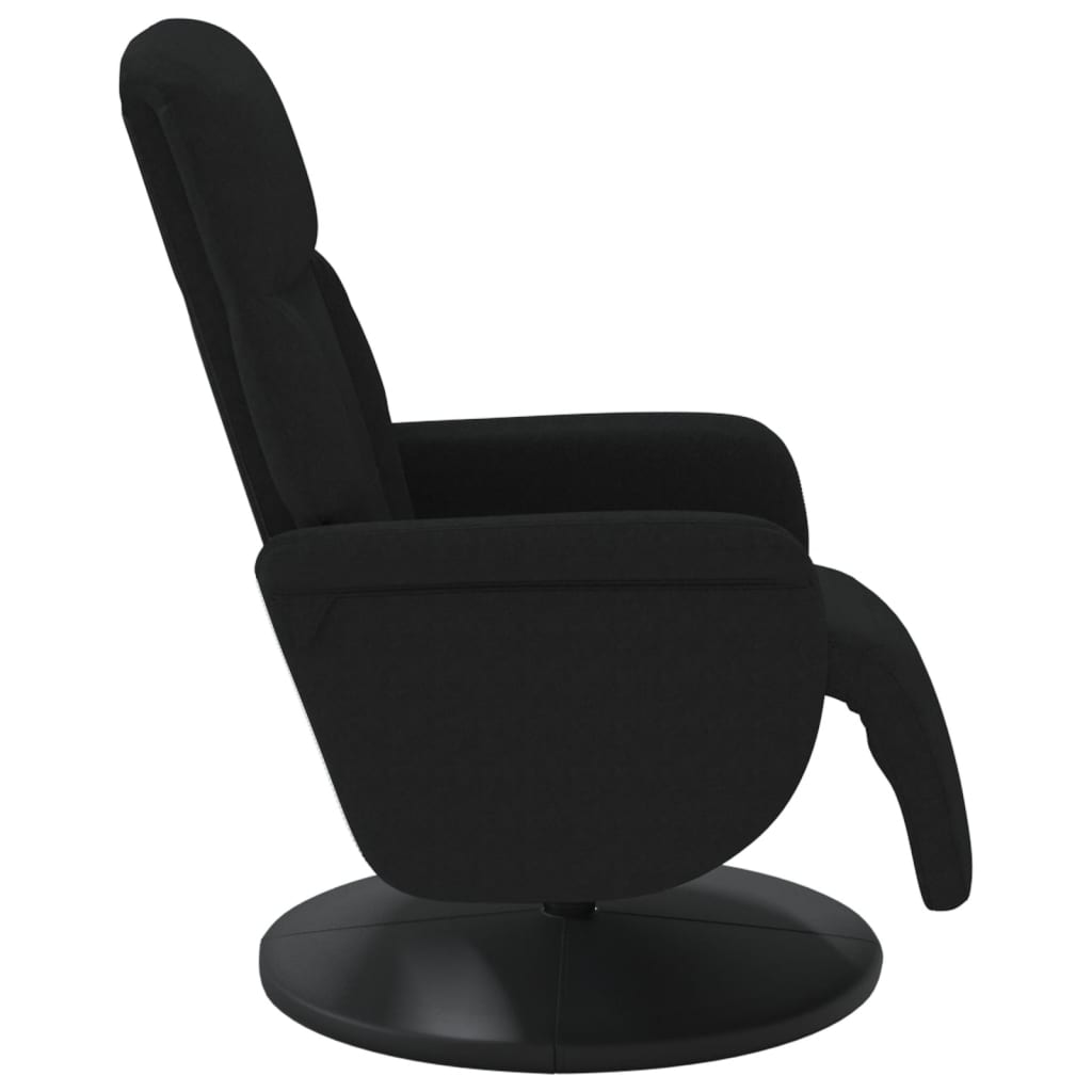 Recliner Chair with Footrest Black Velvet