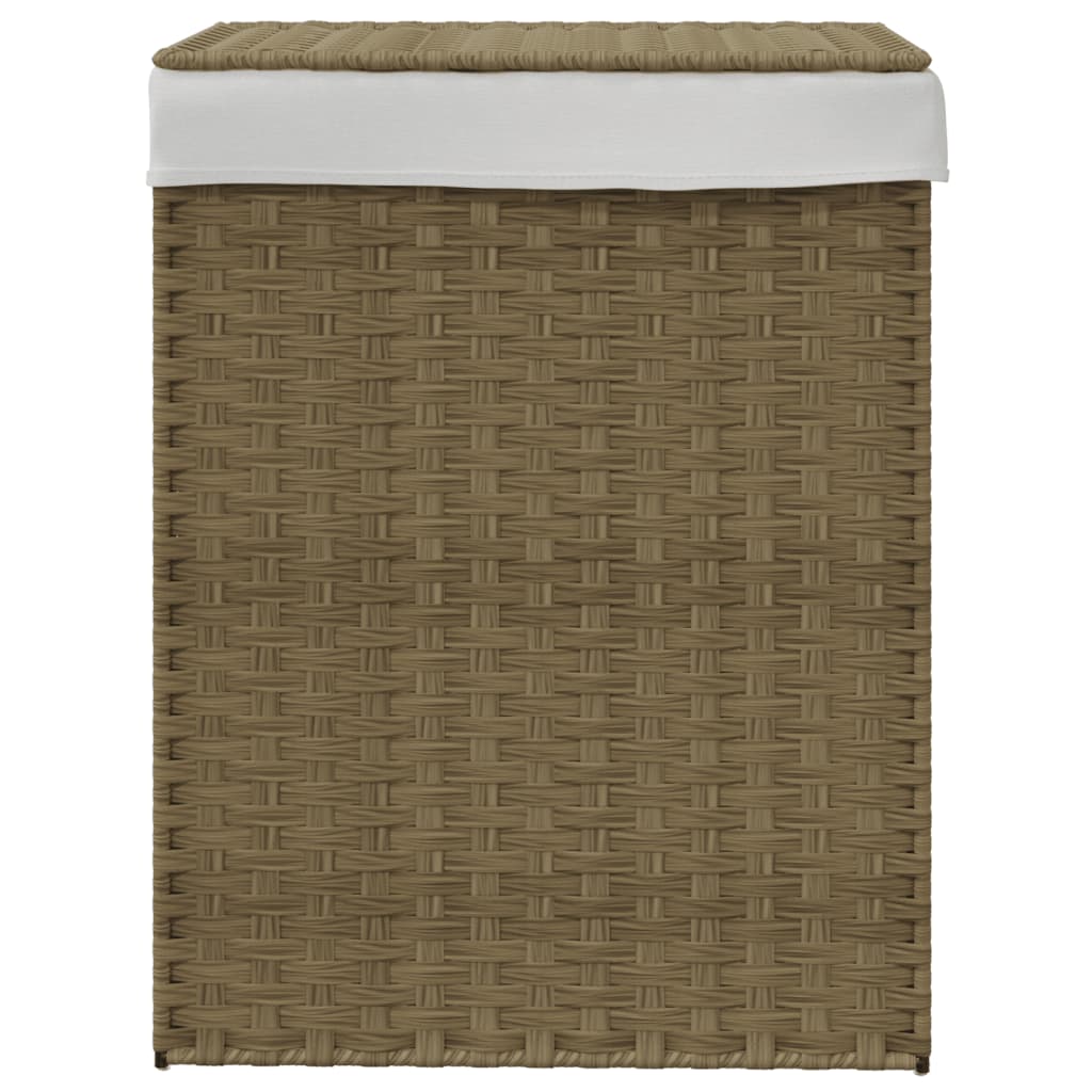 Laundry Basket with Lid 46x33x60 cm Poly Rattan