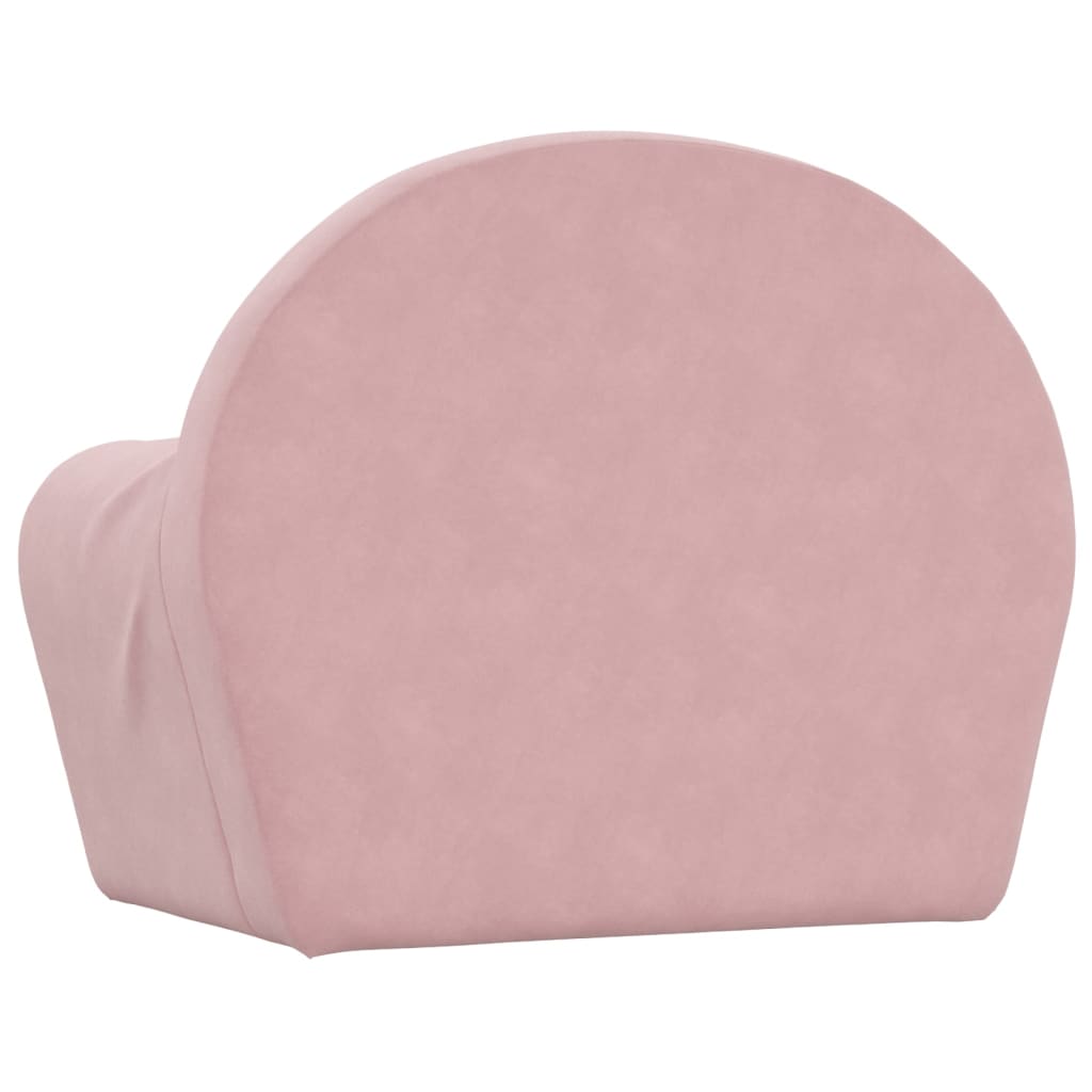 Kids' Sofa Bed Pink Soft Plush