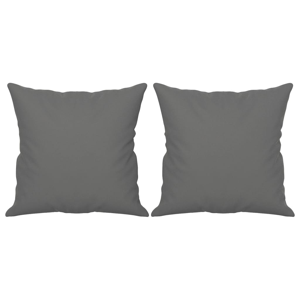 3-Seater Sofa with Pillows Dark Grey 180 cm Microfibre Fabric
