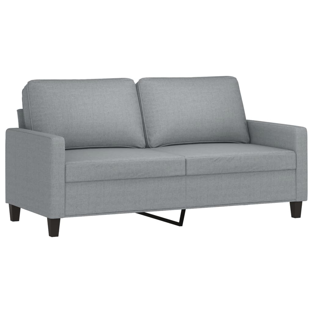 3 Piece Sofa Set with Cushions Light Grey Fabric