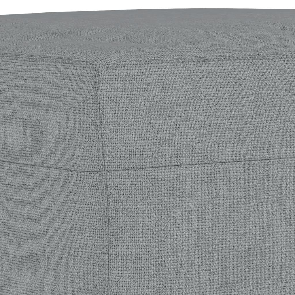 3 Piece Sofa Set with Cushions Light Grey Fabric