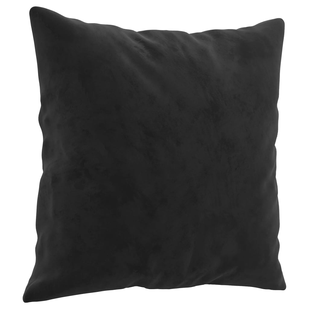 2 Piece Sofa Set with Pillows Black Velvet
