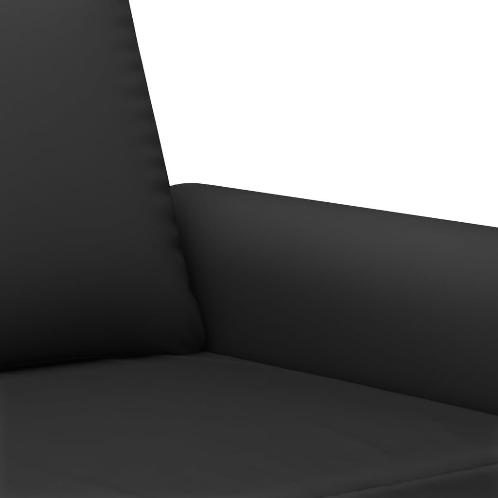 2 Piece Sofa Set with Pillows Black Velvet