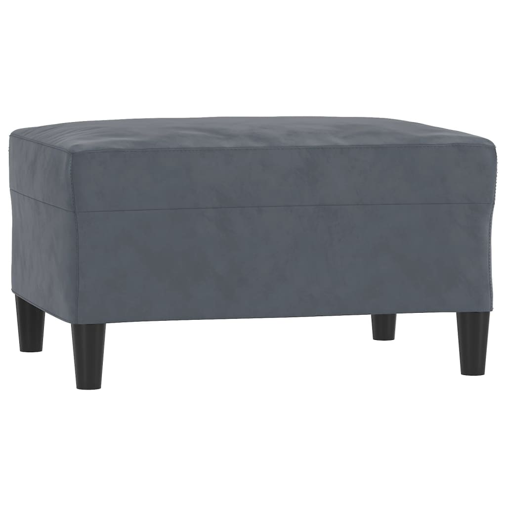 3 Piece Sofa Set with Pillows Dark Grey Velvet
