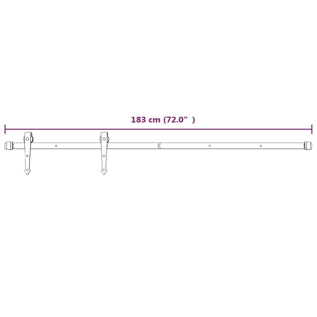 Sliding Door with Hardware Set 80x210 cm Solid Wood Pine