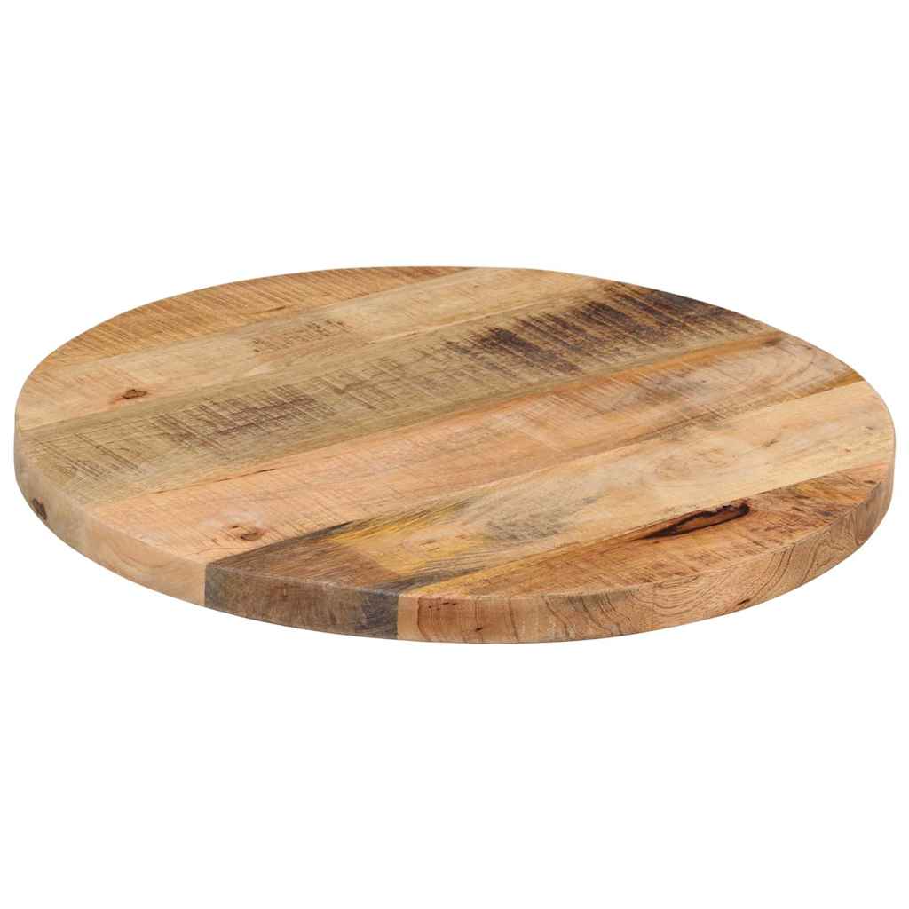 Table Top Ø 40x1.5 cm Round Solid Wood Rough Mango