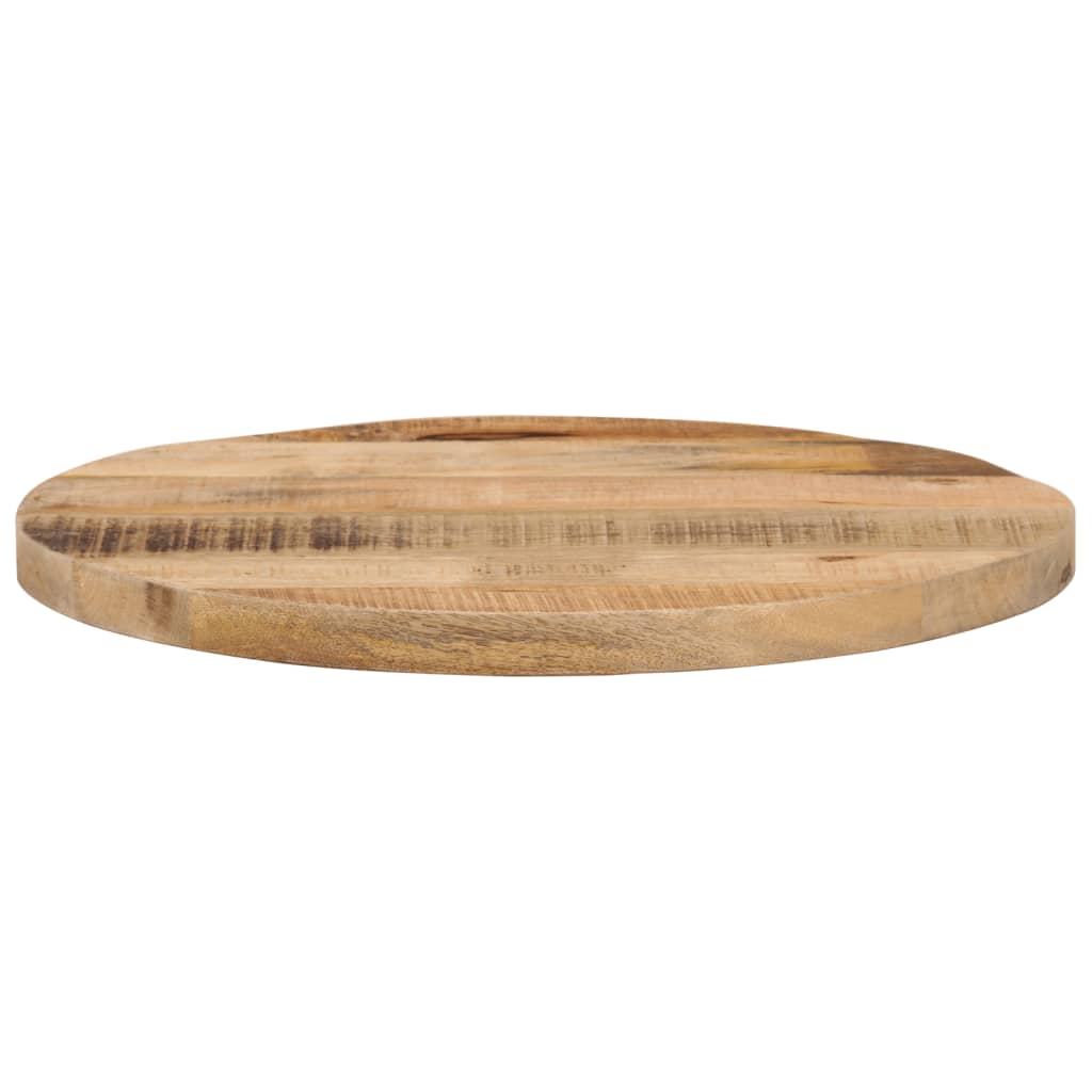 Table Top Ø 40x3.8 cm Round Solid Wood Rough Mango