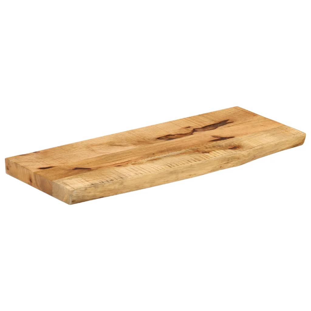 Table Top 90x20x2.5 cm Live Edge Solid Wood Rough Mango