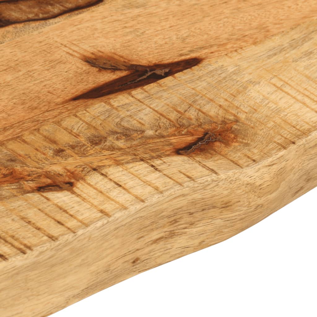 Table Top 110x20x2.5 cm Live Edge Solid Wood Rough Mango