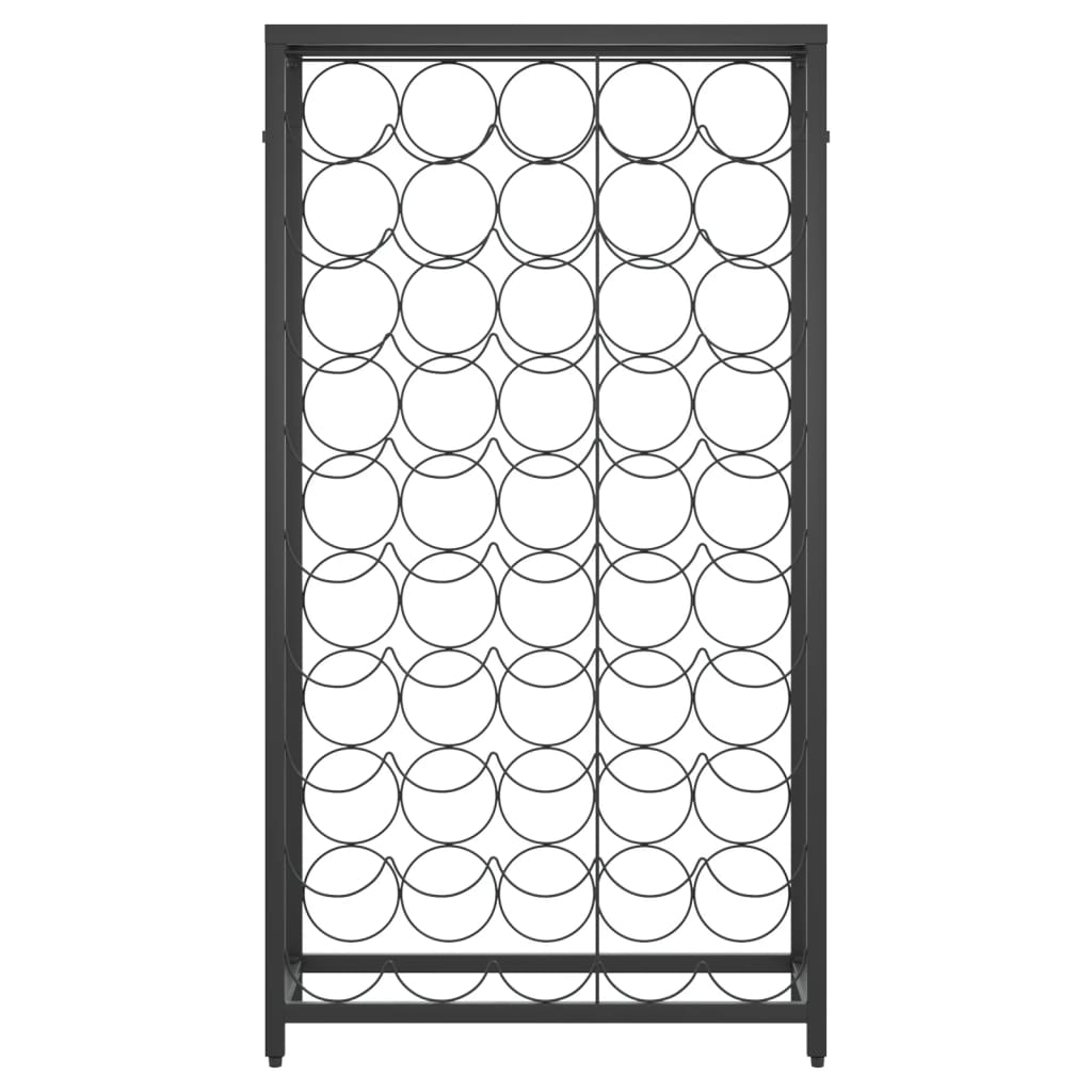 Wine Rack for 45 Bottles Black 54x18x100 cm Wrought Iron