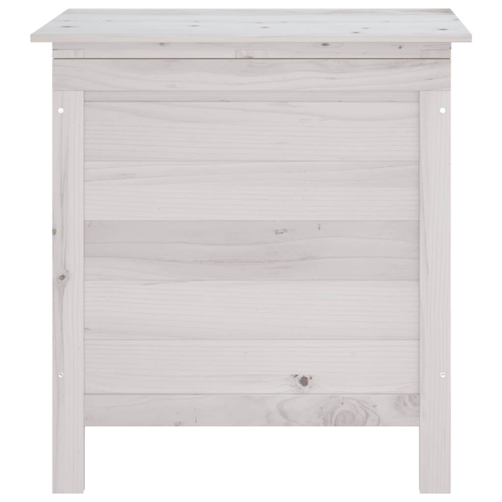 Garden Storage Box White 50x49x56.5 cm Solid Wood Fir