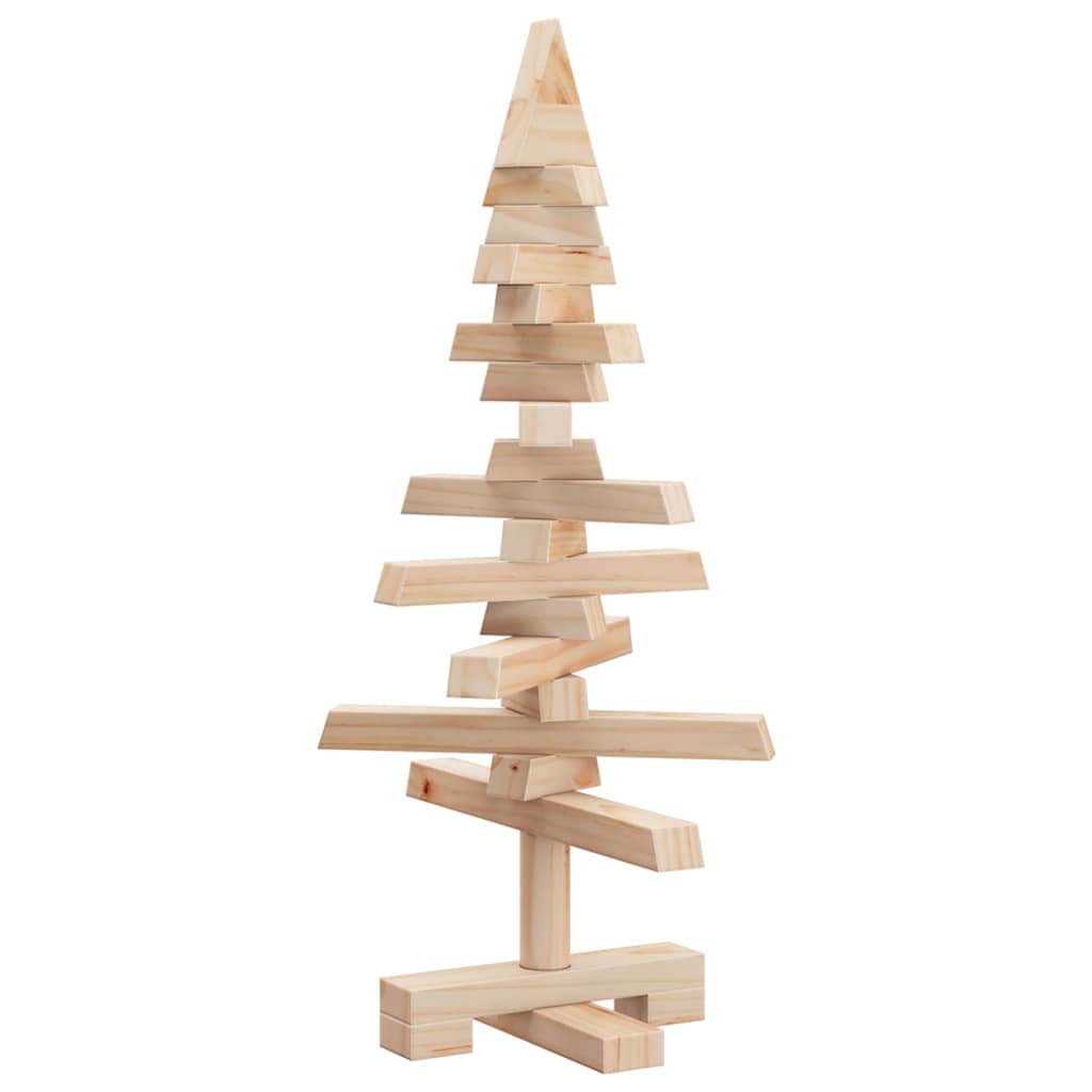 Wooden Christmas Tree Solid Pine Wood Natural with Unfinished