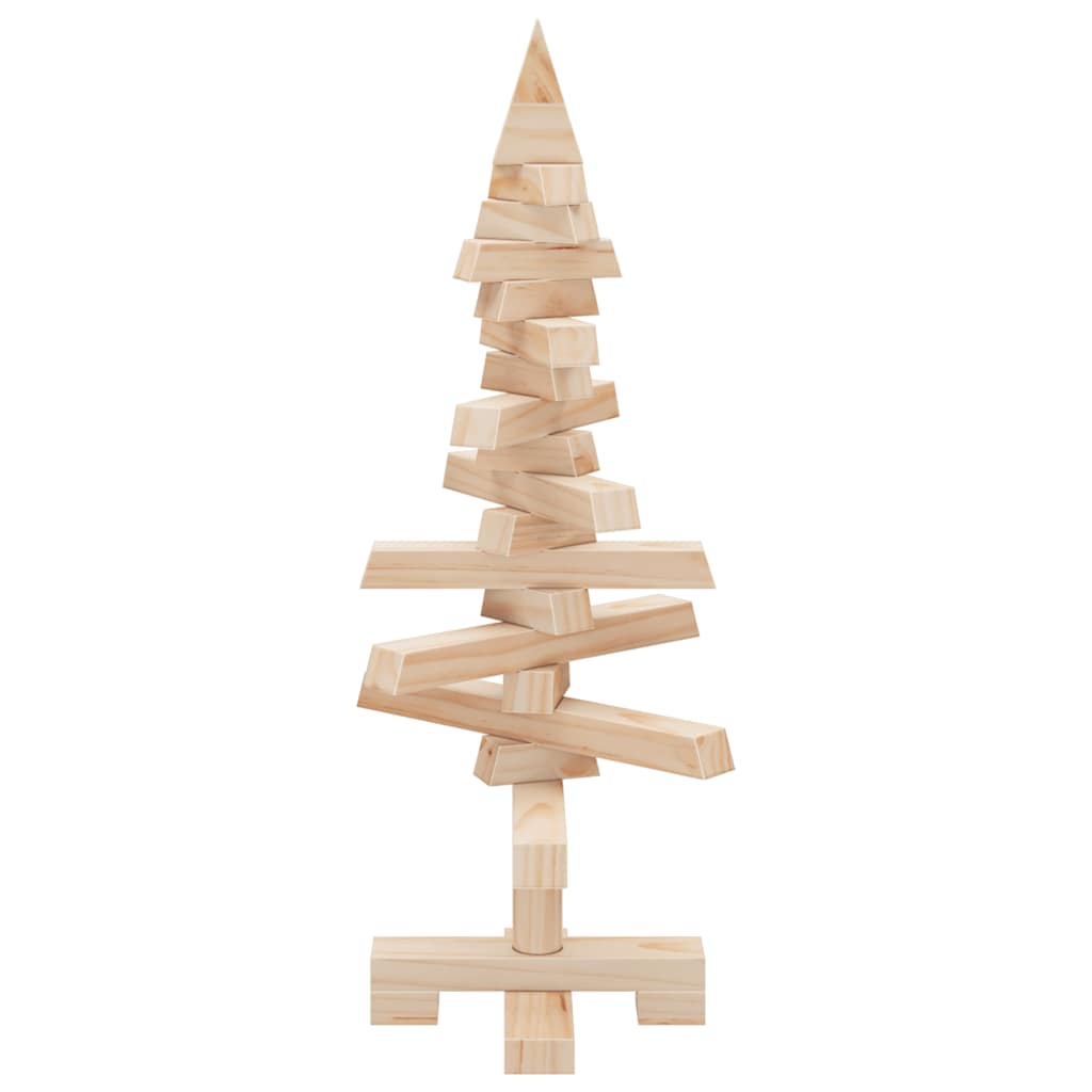 Wooden Christmas Tree Solid Pine Wood Natural with Unfinished