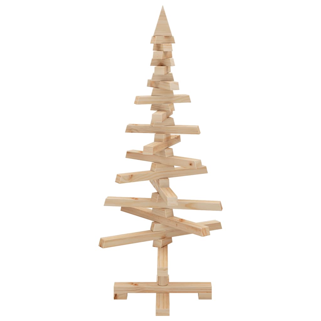Wooden Christmas Tree Solid Pine Wood Natural with Unfinished