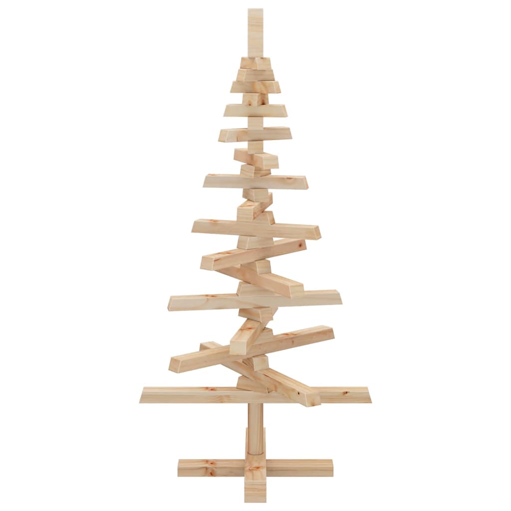 Wooden Christmas Tree Solid Pine Wood Natural with Unfinished