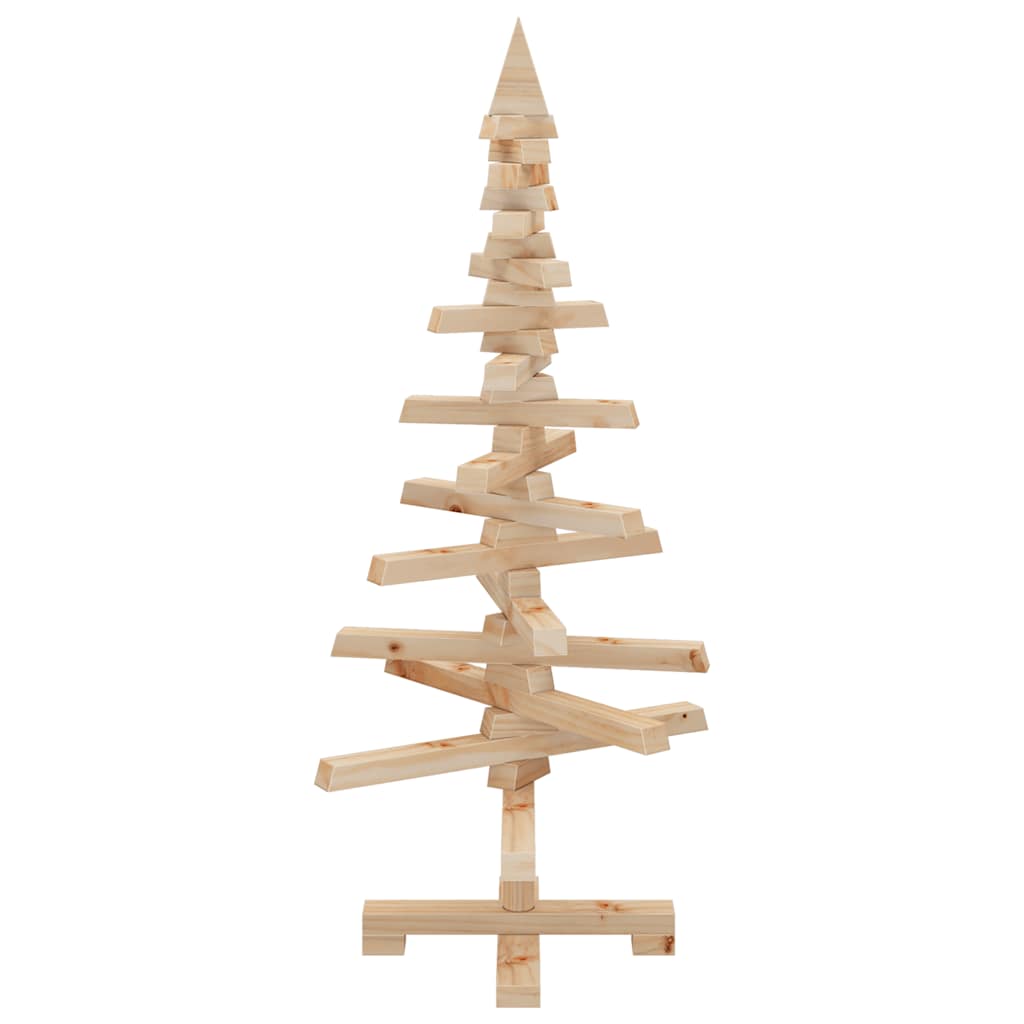 Wooden Christmas Tree Solid Pine Wood Natural with Unfinished