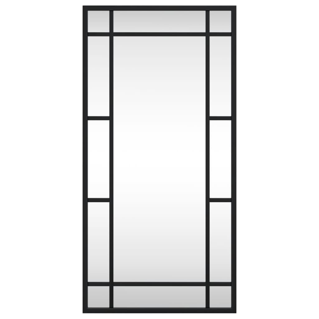 Wall Mirror Black 30x60 cm Rectangle Iron