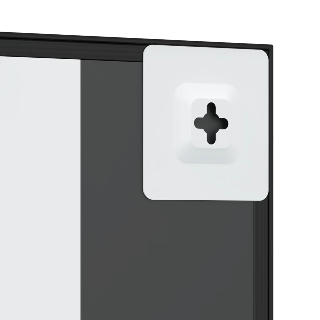 Wall Mirror Black 40x40 cm Square Iron