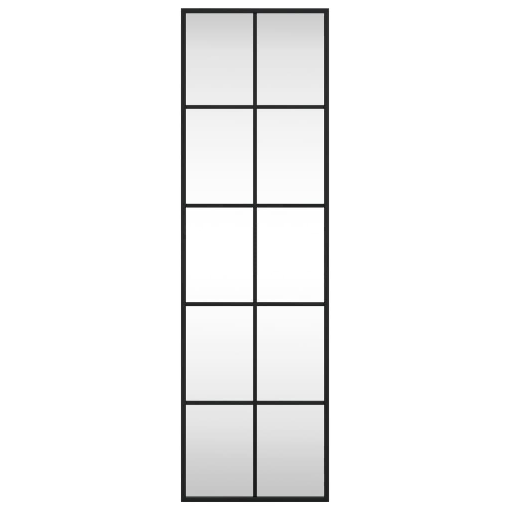 Wall Mirror Black 30x100 cm Rectangle Iron