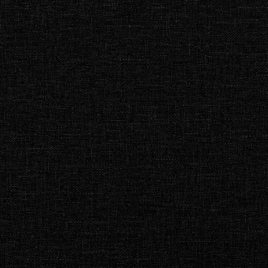 3-Seater Sofa Black Fabric 180 cm