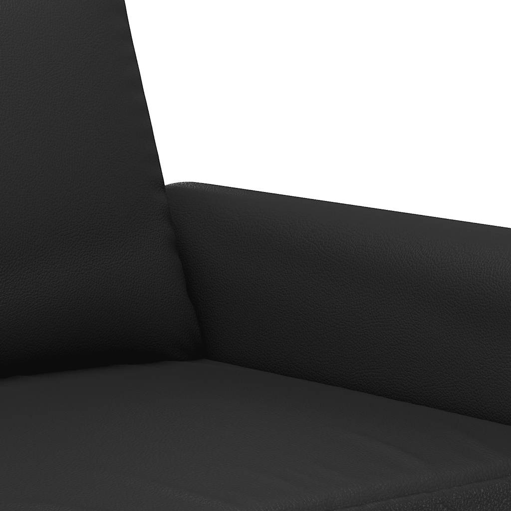 2-Seater Sofa Black 120 cm Faux Leather