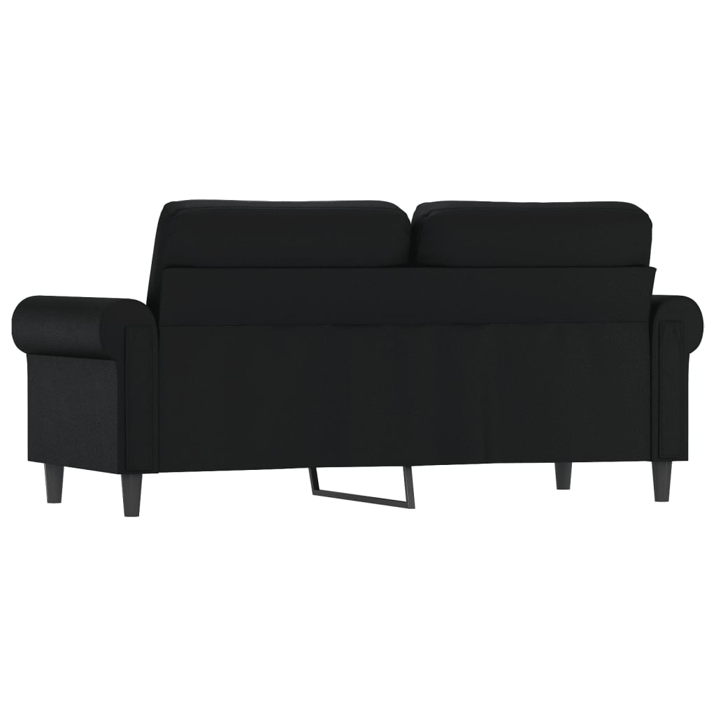 2-Seater Sofa Black 140 cm Faux Leather