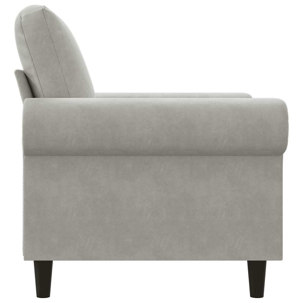Sofa Chair Light Grey 60 cm Velvet