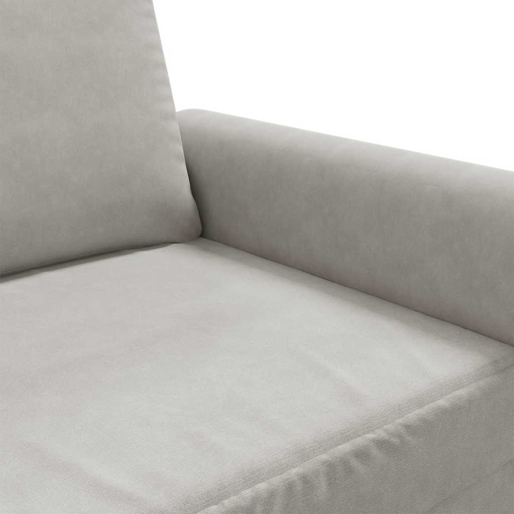 Sofa Chair Light Grey 60 cm Velvet