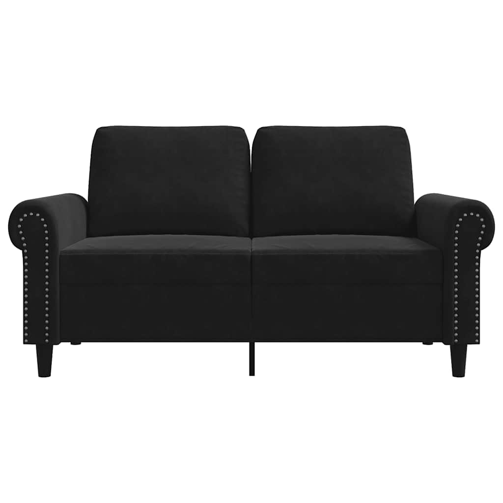 2-Seater Sofa Black 120 cm Velvet