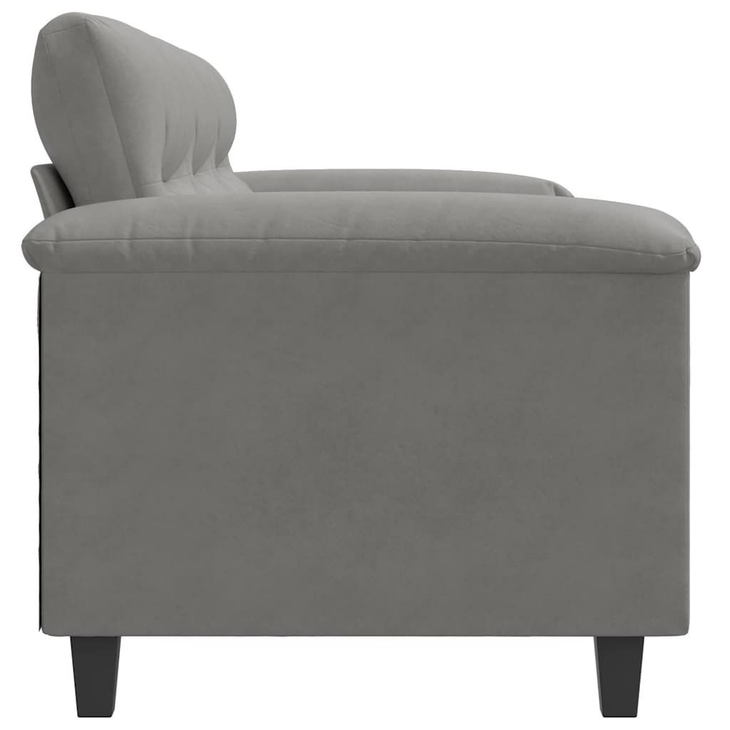 3-Seater Sofa Dark Grey 180 cm Microfibre Fabric