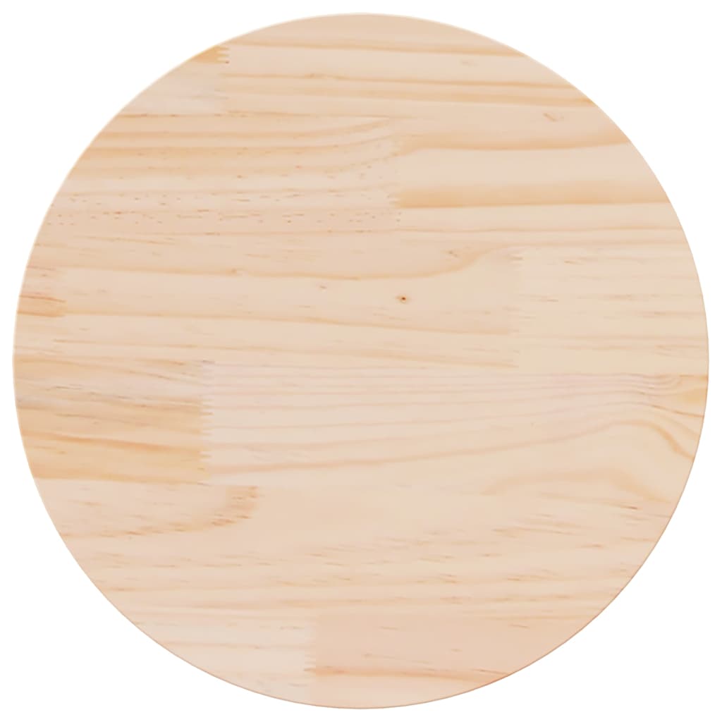 Table Top Round Ø60x3 cm Solid Wood Pine
