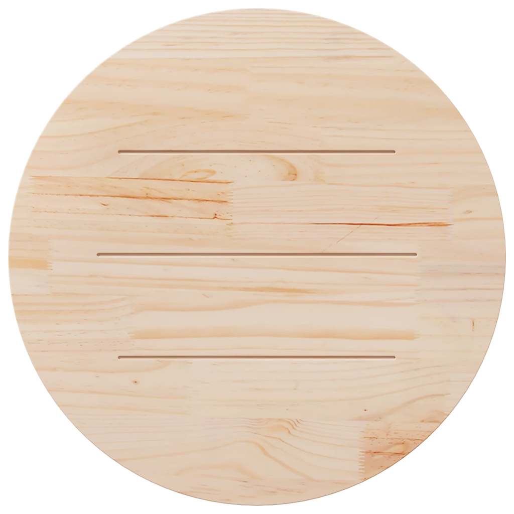 Table Top Round Ø80x3 cm Solid Wood Pine