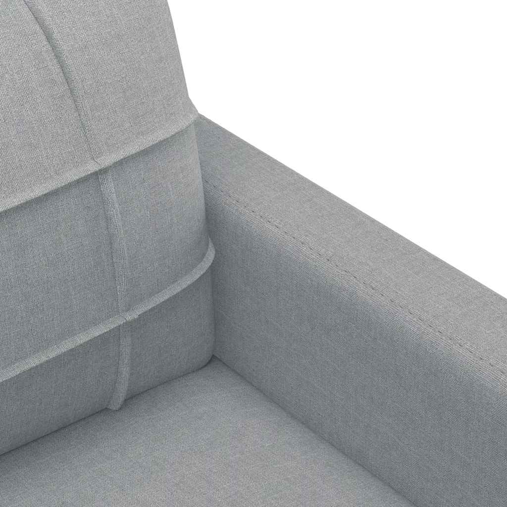 2-Seater Sofa Light Grey 120 cm Fabric