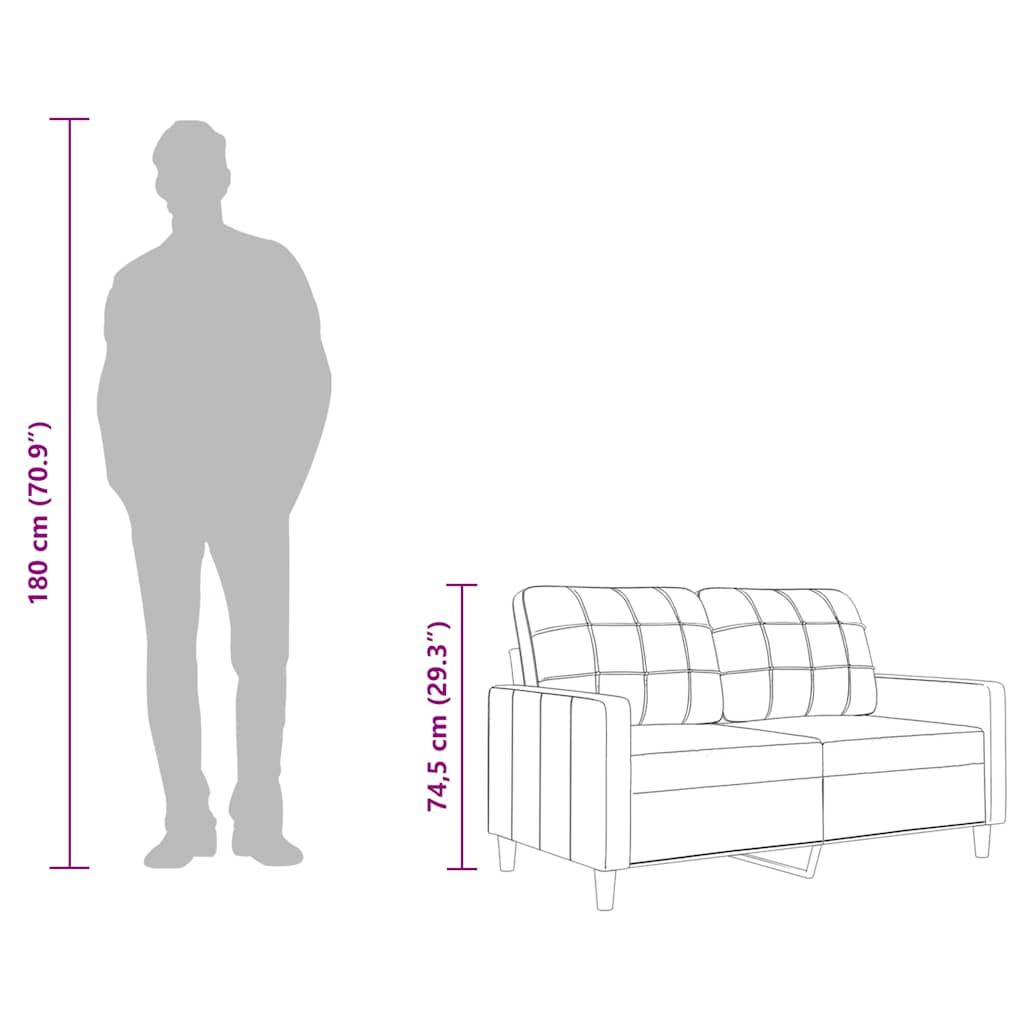 2-Seater Sofa Black 120 cm Fabric